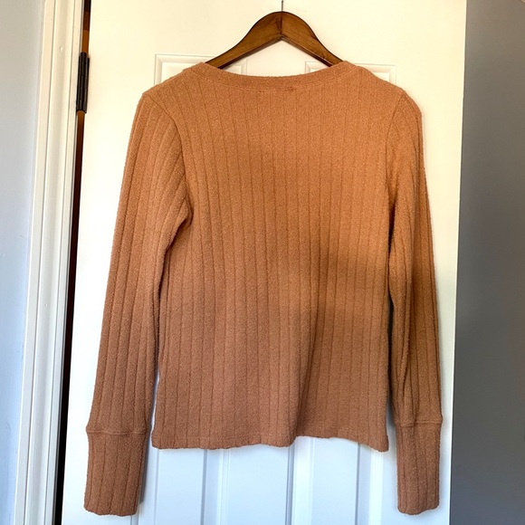 Free People Burnt Orange Oliver Henley Top - Picture 6 of 6
